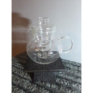 Primula Clear Glass 40 Oz Teapot Complete w/Lid & Infuser 5 Cups
